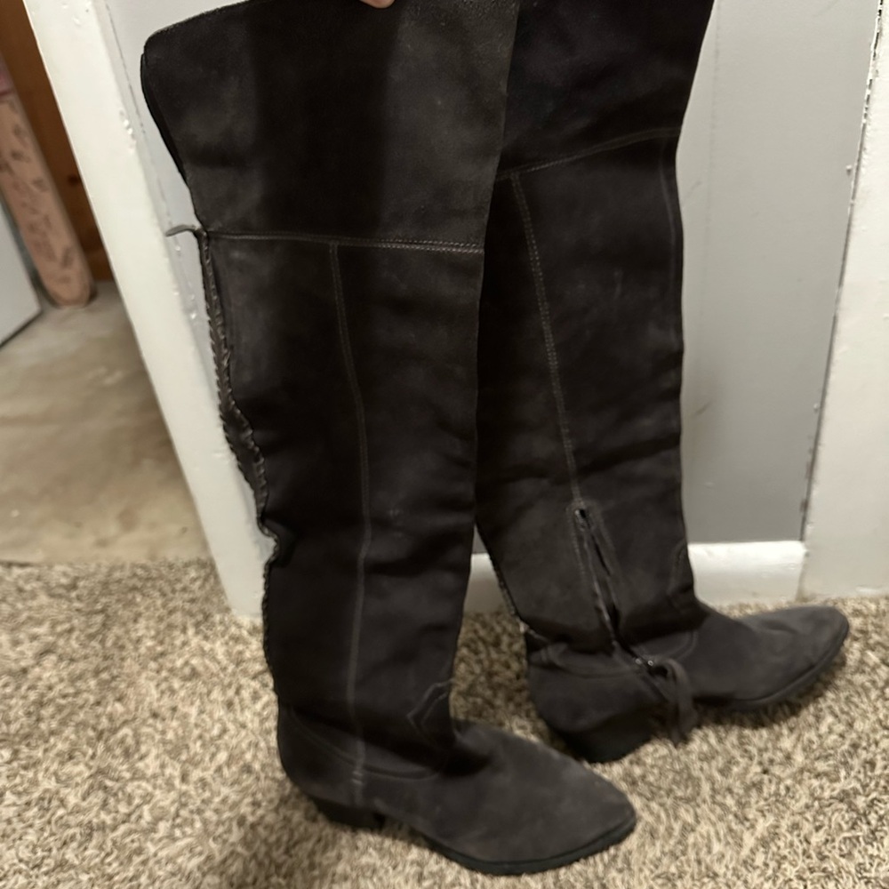 Women's Dark Gray Over-the-Knee Boots